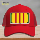 Vietnam Ribbon Novelty License Plate Hat Mesh / Red