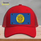 Salt River Tribe Flag Novelty License Plate Hat Mesh / Red