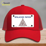 Apalachee Nation Flag Novelty License Plate Hat Mesh / Red