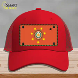 Cherokee Nation Flag Novelty License Plate Hat Mesh / Red