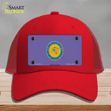 Choctaw Nation Flag Novelty License Plate Hat Mesh / Red