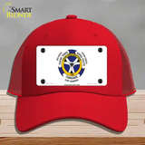 Crow Creek Sioux Tribe Flag Novelty License Plate Hat Mesh / Red