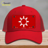 Oglala Sioux Tribe Flag Novelty License Plate Hat Mesh / Red