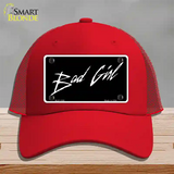 Bad Girl Novelty License Plate Hat Mesh / Red