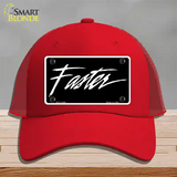 Faster Novelty License Plate Hat Mesh / Red