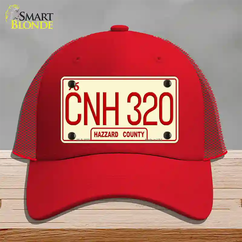 CNH 320 Novelty License Plate Hat Mesh / Red