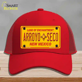 Arroyo Seco Yellow New Mexico Novelty License Plate Hat Mesh / Red