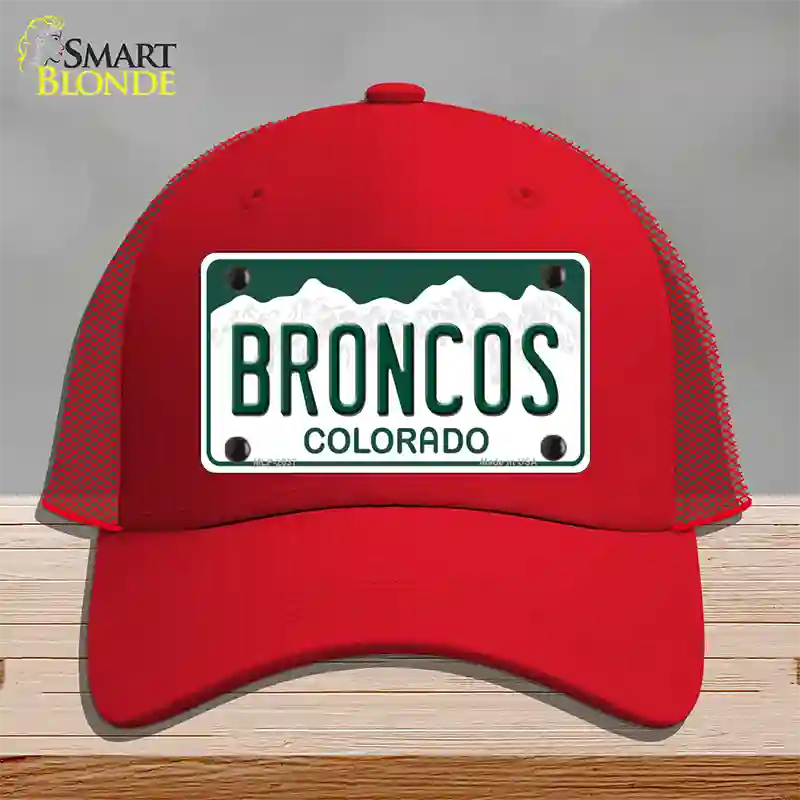 Broncos Colorado State Novelty License Plate Hat Mesh / Red