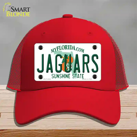 Jaguars Florida State Novelty License Plate Hat Mesh / Red