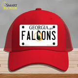 Falcons Georgia State Novelty License Plate Hat Mesh / Red