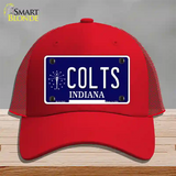 Colts Indiana State Novelty License Plate Hat Mesh / Red