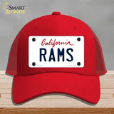 Rams California State Novelty License Plate Hat Mesh / Red