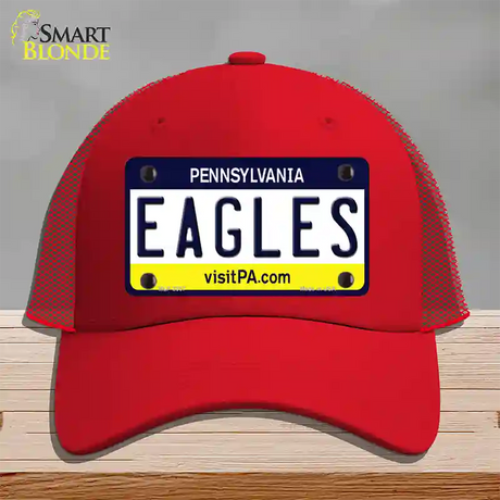 Eagles Pennsylvania State NoveltyNovelty License Plate Hat Mesh / Red