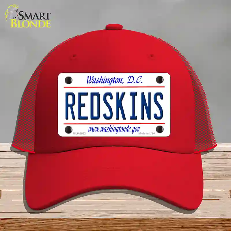 Redskins Washington State Novelty License Plate Hat Mesh / Red