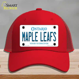 Maple Leafs Ontario Canada Province Novelty License Plate Hat Mesh / Red