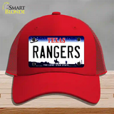 Rangers Texas State Novelty License Plate Hat Mesh / Red