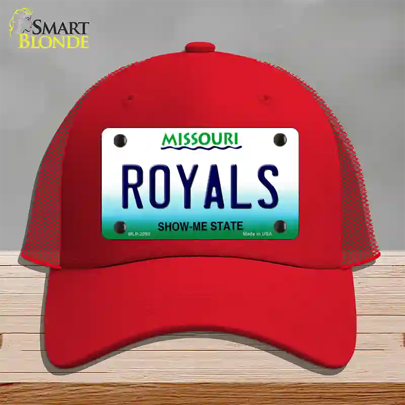 Royals Missouri State Novelty License Plate Hat Mesh / Red