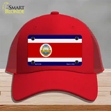 Costa Rica Flag Novelty License Plate Hat Mesh / Red