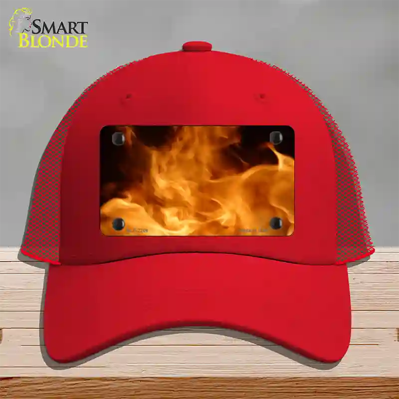 True Flame Novelty License Plate Hat Mesh / Red