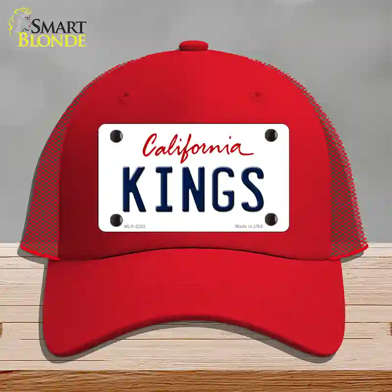 Kings California State Novelty License Plate Hat Mesh / Red