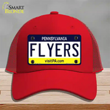 Flyers Pennsylvania State Novelty License Plate Hat Mesh / Red