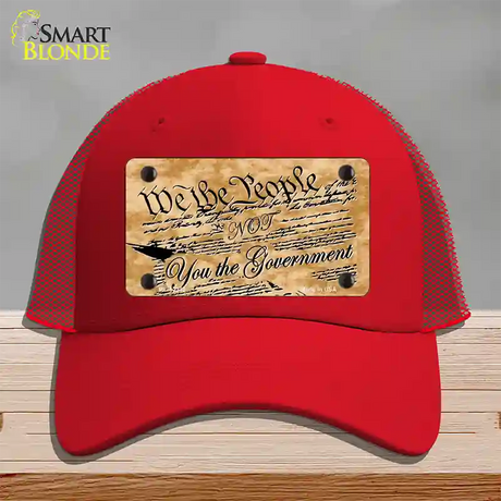 We The People Novelty License Plate Hat Mesh / Red