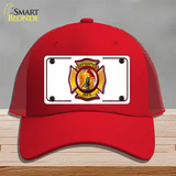 Firefighters Wife Novelty License Plate Hat Mesh / Red