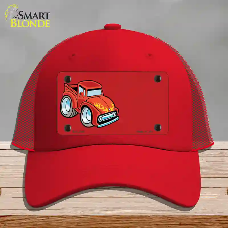 Cartoon Classic Effie Offset Novelty License Plate Hat Mesh / Red