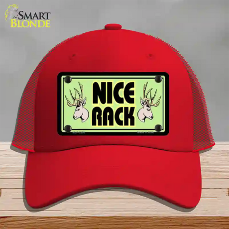 Nice Rack Novelty License Plate Hat Mesh / Red