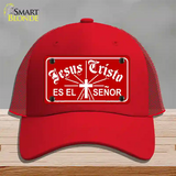 Jesus Cristo Novelty License Plate Hat Mesh / Red