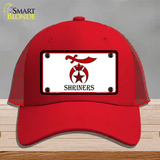 Shriners Logo Novelty License Plate Hat Mesh / Red