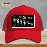 The Shit Family Novelty License Plate Hat Mesh / Red