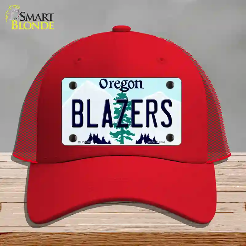 Blazers Oregon State Novelty License Plate Hat Mesh / Red