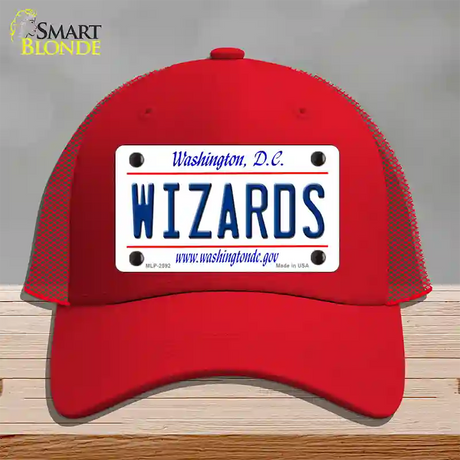 Wizards Washington DC State Novelty License Plate Hat Mesh / Red