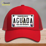 Aguada Puerto Rico Novelty License Plate Hat Mesh / Red