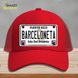 Barceloneta Novelty License Plate Hat Mesh / Red