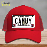 Camuy Novelty License Plate Hat Mesh / Red