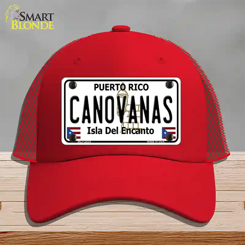 Canovanas Puerto Rico Novelty License Plate Hat Mesh / Red