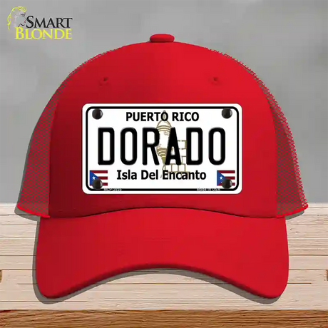 Dorado Novelty License Plate Hat Mesh / Red