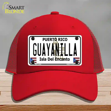 Guayanilla Puerto Rico Novelty License Plate Hat Mesh / Red