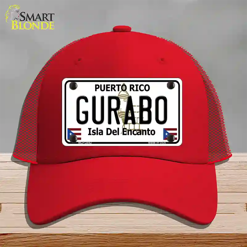 Gurabo Puerto Rico Novelty License Plate Hat Mesh / Red