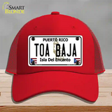 Toa Baja Puerto Rico Novelty License Plate Hat Mesh / Red