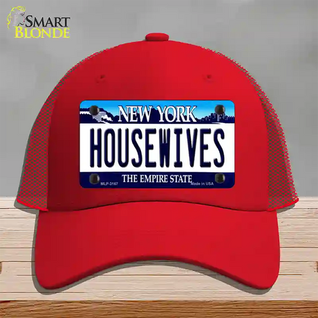 Housewives New York Novelty License Plate Hat Mesh / Red