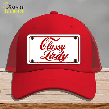 Classy Lady Novelty License Plate Hat Mesh / Red