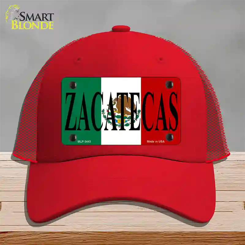 Zacatecas Novelty License Plate Hat Mesh / Red