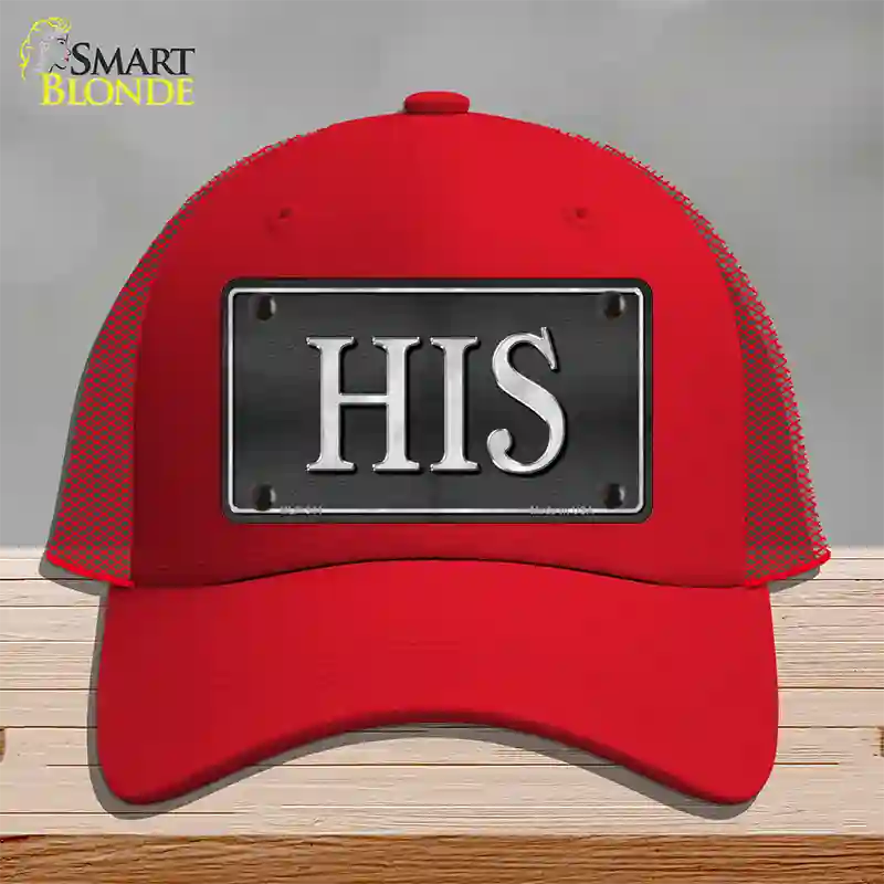 HIS Novelty License Plate Hat Mesh / Red