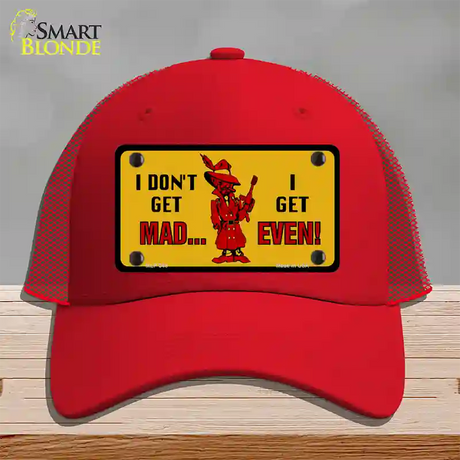 Dont Get Mad Novelty License Plate Hat Mesh / Red