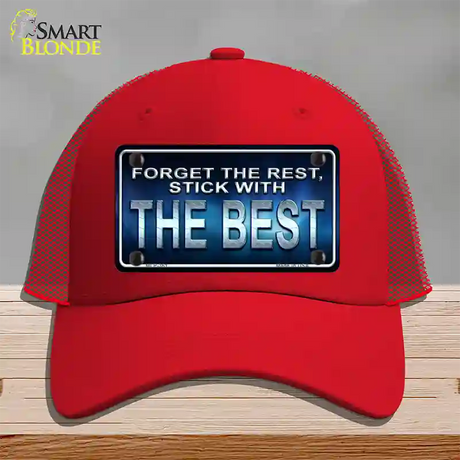 Forget The Rest Novelty License Plate Hat Mesh / Red