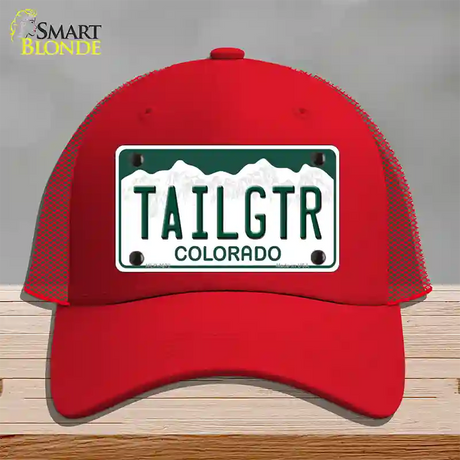 Tailgtr Colorado Novelty License Plate Hat Mesh / Red