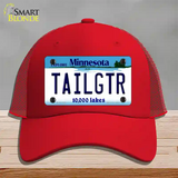 Tailgtr Minnesota Novelty License Plate Hat Mesh / Red